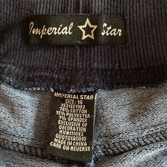 ❤️‍🔥5/20$ 5$💜IMPERIAL STAR💫Girls Blue/White Ombré Stretchy Walking Shorts - Picture 3 of 4